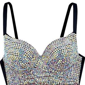 NWT
Women's Sexy Rhinestone Shining Diamond Bustier
